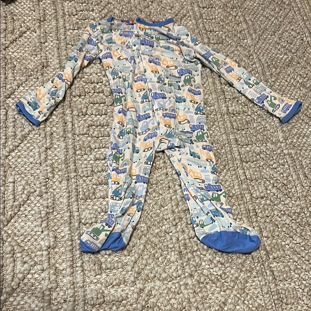 Magnetic Me Multicolor Car Print Footie Pajama, Size 3-6M